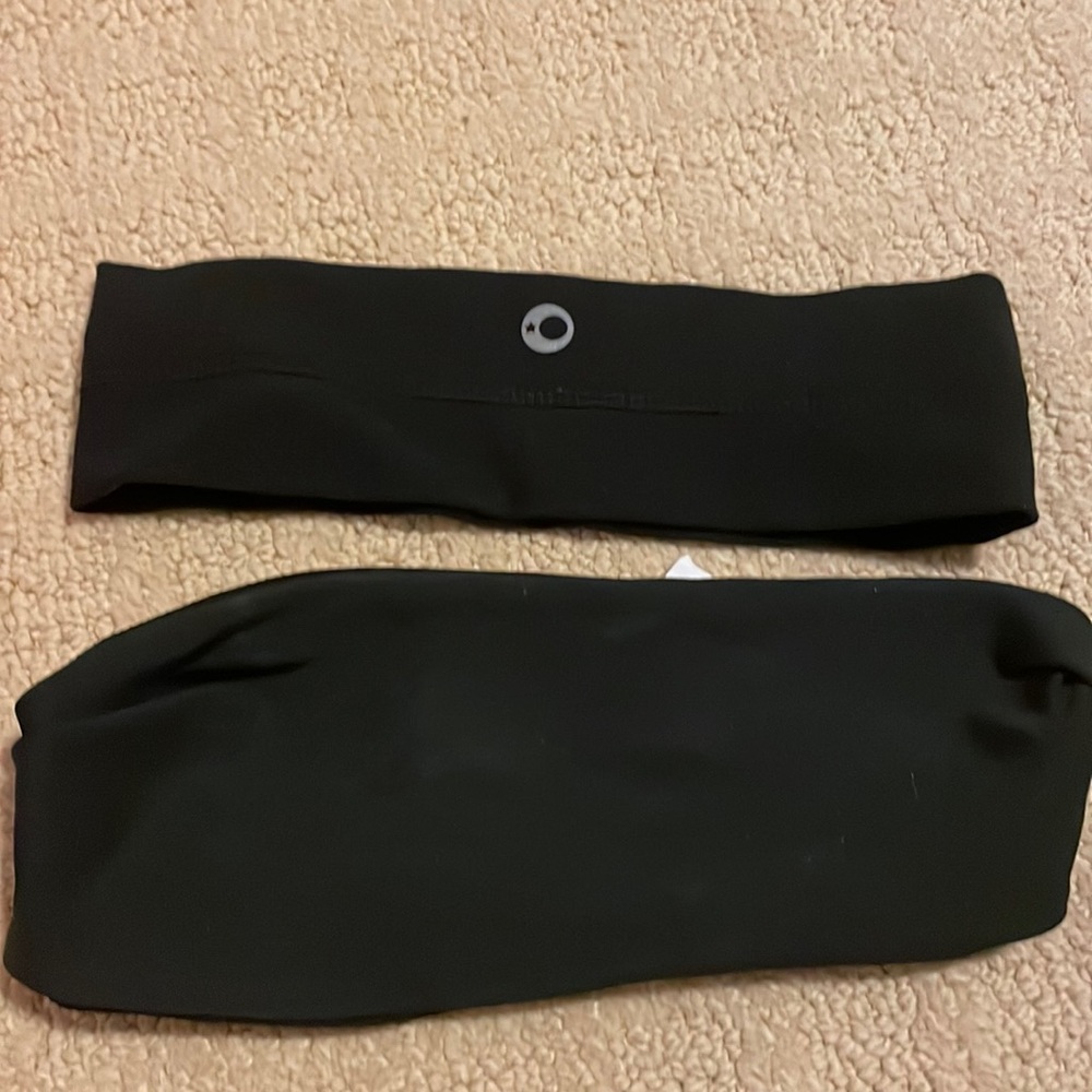 Two thick band athletic hair bands